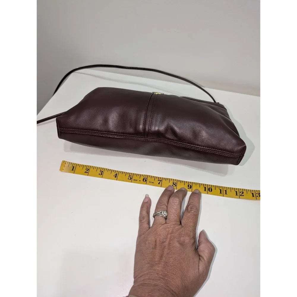 Vintage Shoulder Bag 80s ETIENNE AIGNER Soft Leather Handbag  OXBLOOD Clean 12x7